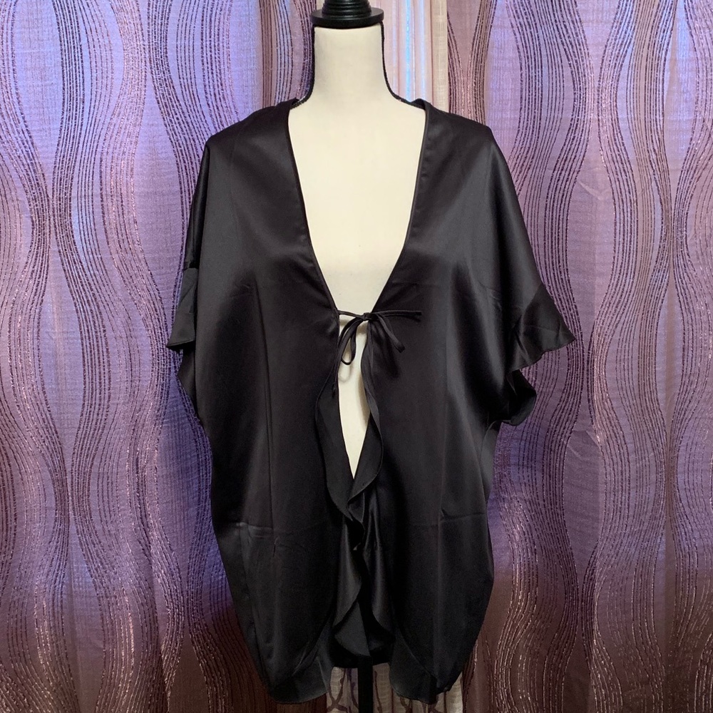 Victoria’s Secret Black satin robe